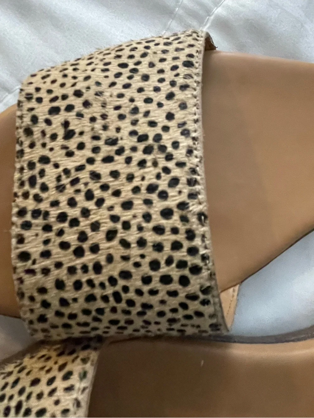 J. Crew Tan Cheetah D'Orsay Flat Sandals - Picture 4 of 5